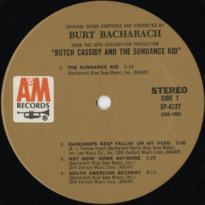 Burt Bacharach - Butch Cassidy And The Sundance Kid (SP-4227) LP 1969 US A&M｜中古LP