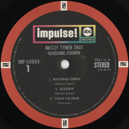 McCoy Tyner - Reaching Fourth (IMP-88083) 1972 JPN Impulse｜中古LP