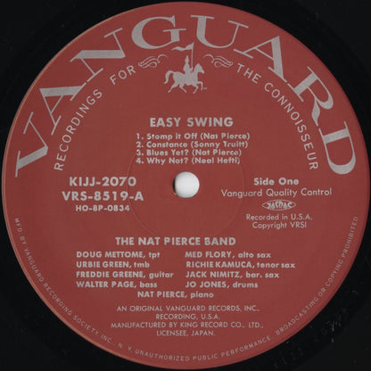 Nat Pierce - Mel Powell – Easy Swing (KIJJ-2070) LP 1991 JPN Vanguard - キングレコード | 中古LP