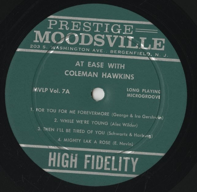 Coleman Hawkins / コールマン・ホーキンス / At Ease With Coleman Hawkins (MVLP Vol. 7)