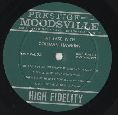 Coleman Hawkins / コールマン・ホーキンス / At Ease With Coleman Hawkins (MVLP Vol. 7)