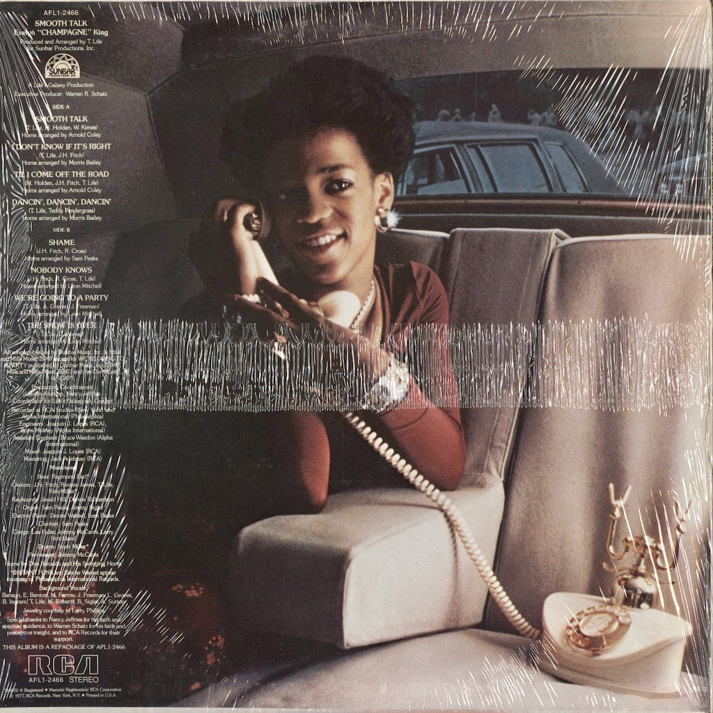Evelyn Champagne King - Smooth Talk (APL1-2466) LP 1970's US RCA｜中古LP 未開封シールド