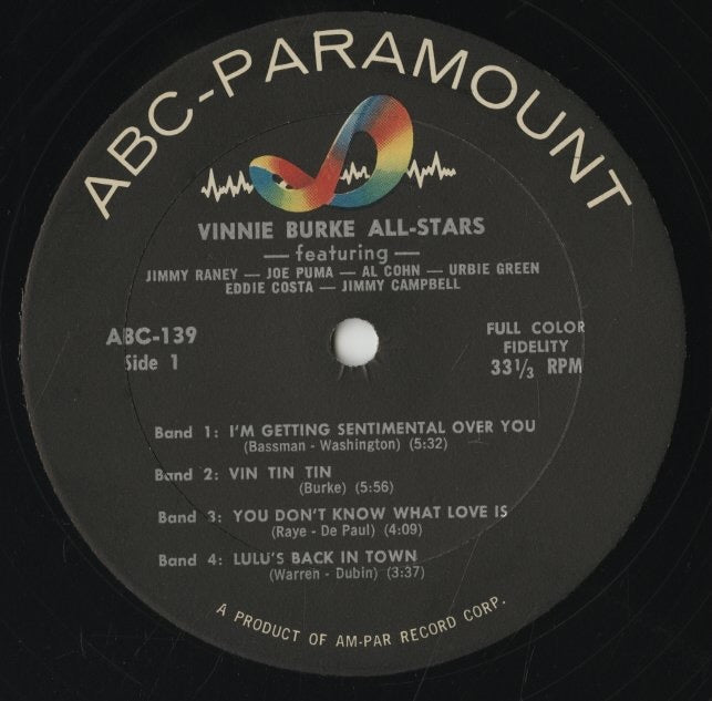 Vinnie Burke / ヴィニー・バーク / The Vinnie Burke All-Stars (ABC 139)