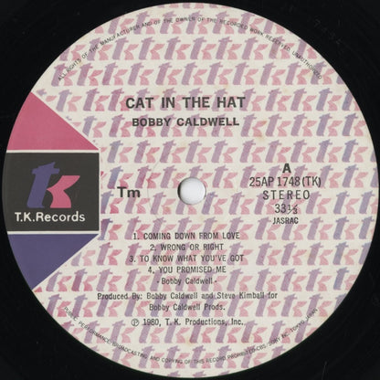 Bobby Caldwell - Cat In The Hat (25AP 1748) 1980 JPN TK Records｜中古LP