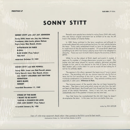 Sonny Stitt - Bud Powell - J.J. Johnson (OJC-009) LP 1982 US Prestige｜中古LP
