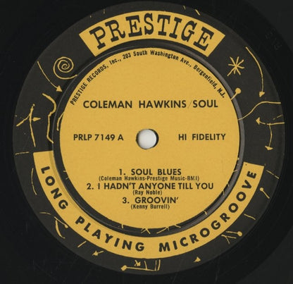 Coleman Hawkins / コールマン・ホーキンス / Soul (PRLP 7149)