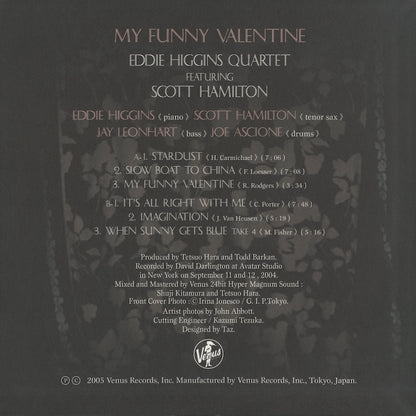Eddie Higgins - My Funny Valentine Vol.2 (TKJV-19149) 2005 JPN Venus｜中古LP