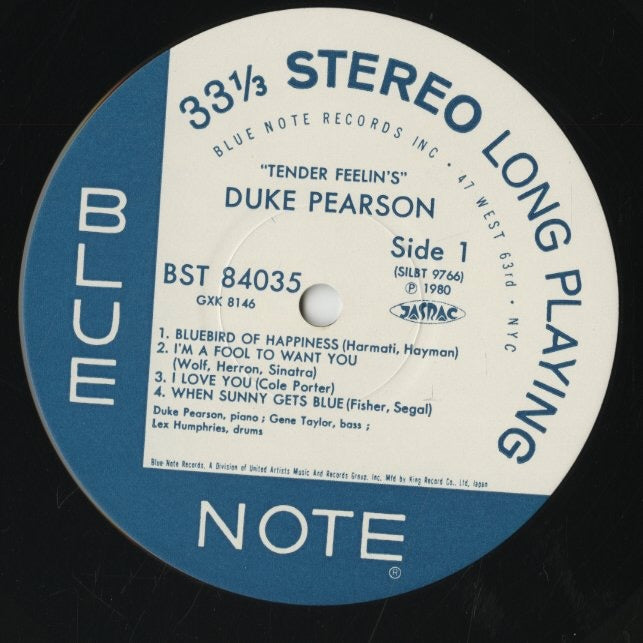 Duke Pearson / デューク・ピアソン / Tender Feelin's (GXK 8146)