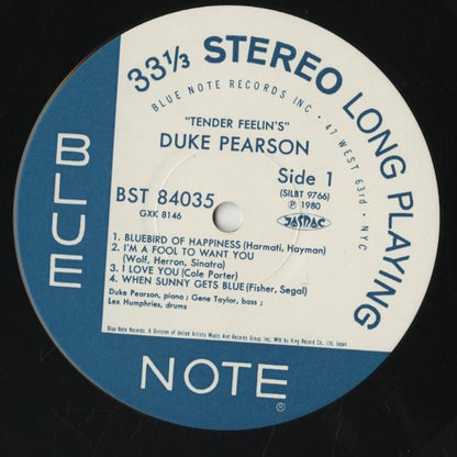Duke Pearson / デューク・ピアソン / Tender Feelin's (GXK 8146)