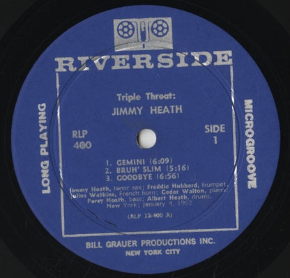 Jimmy Heath / ジミー・ヒース / Triple Threat (RLP 400)
