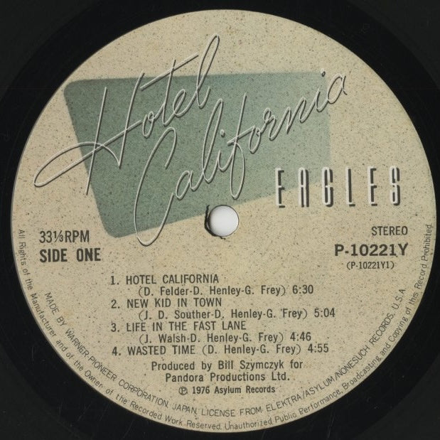 Eagles  / イーグルス / Hotel California (P-10221Y)