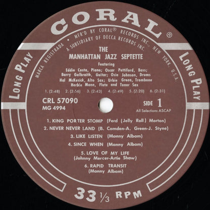 The Manhattan Jazz Septette / マンハッタン・ジャズ・セプテット / The Manhattan Jazz Septet (1957) (MVJJ-30015)