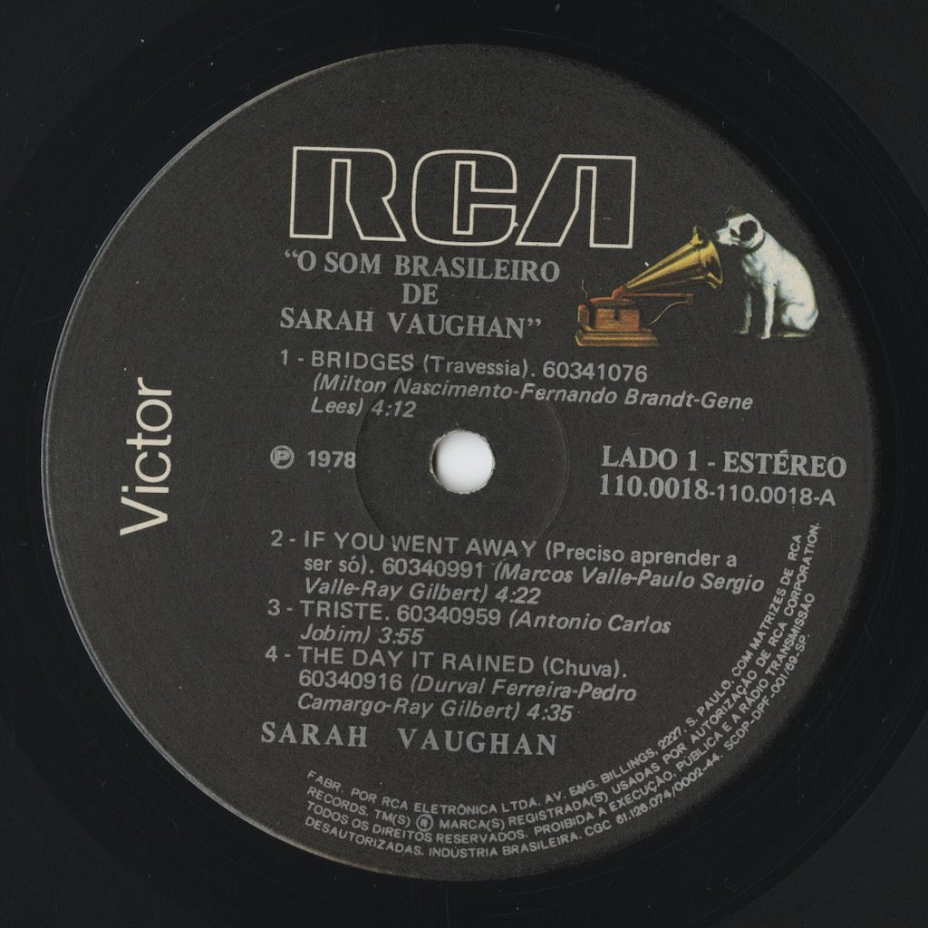 Sarah Vaughan – O Som Brasileiro De Sarah Vaughan (110.0018) 1978 BRA RCA | 中古LP