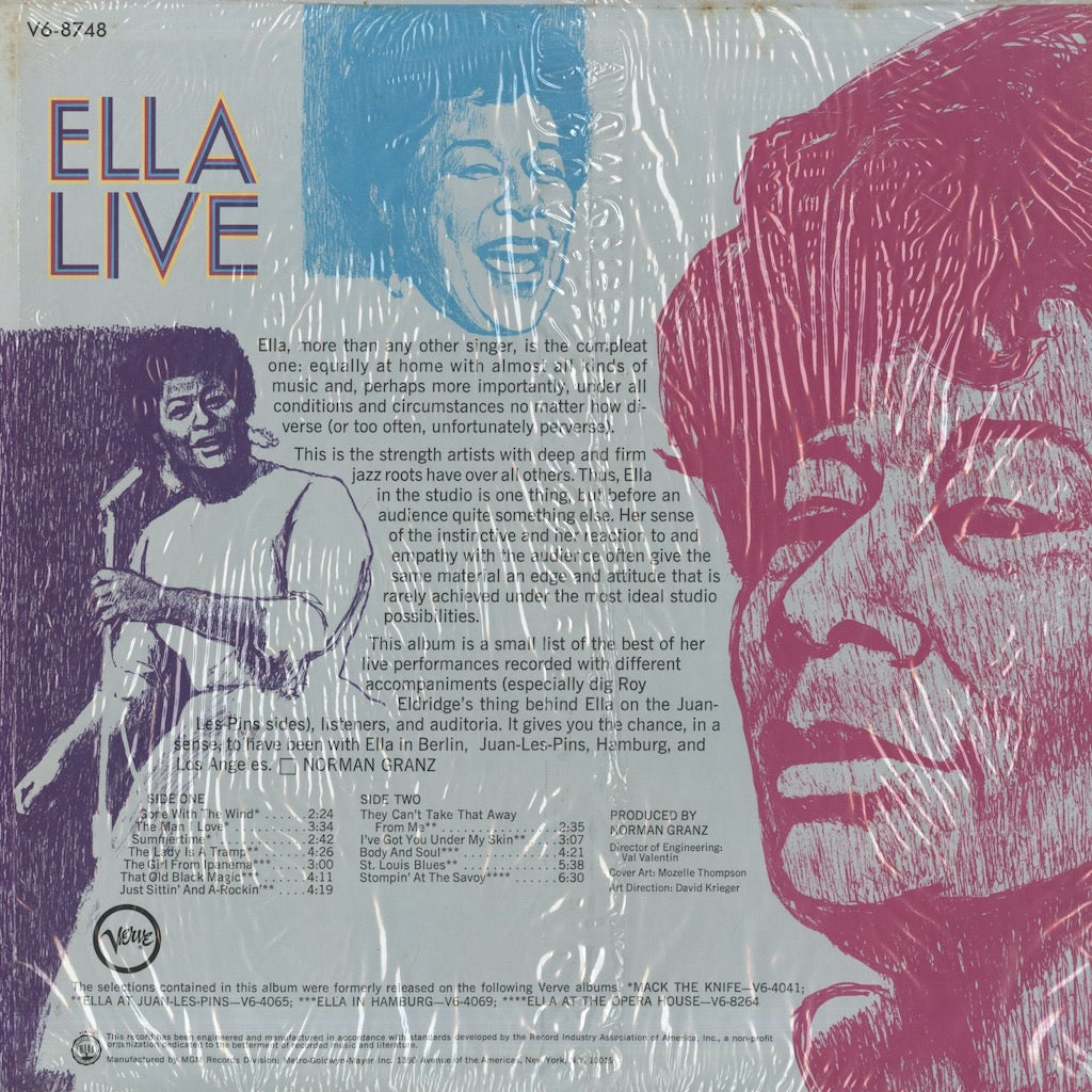 Ella Fitzgerald / エラ・フィッツジェラルド / Ella Live (V6-8748)