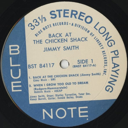 Jimmy Smith – Back At Chicken Shack (BST 84117) LP 1967 US Blue Note｜中古LP