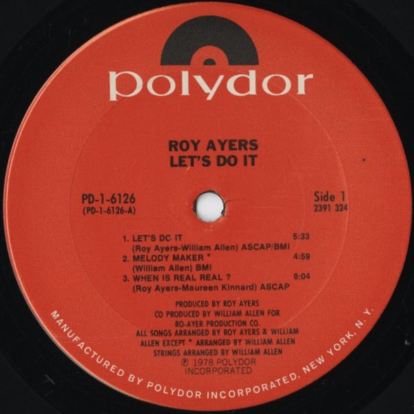 Roy Ayers - Let's Do It (PD-1-6126) LP 1978 US Polydor｜中古LP