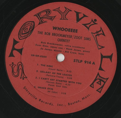 Bob Brookmeyer - Zoot Sims / ボブ・ブルックマイヤー　ズート・シムズ / Whooeeee (STLP 914)