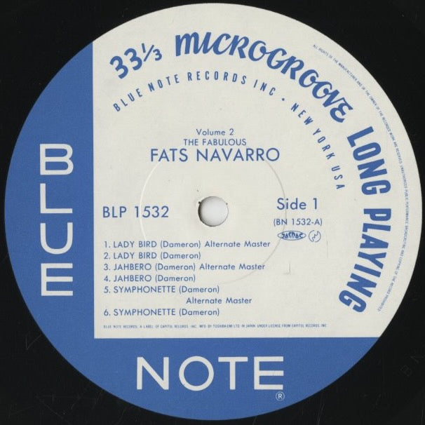 Fats Navarro / ファッツ・ナヴァロ / The Fabulous Fats Navarro Volume 2 (BN 1532)
