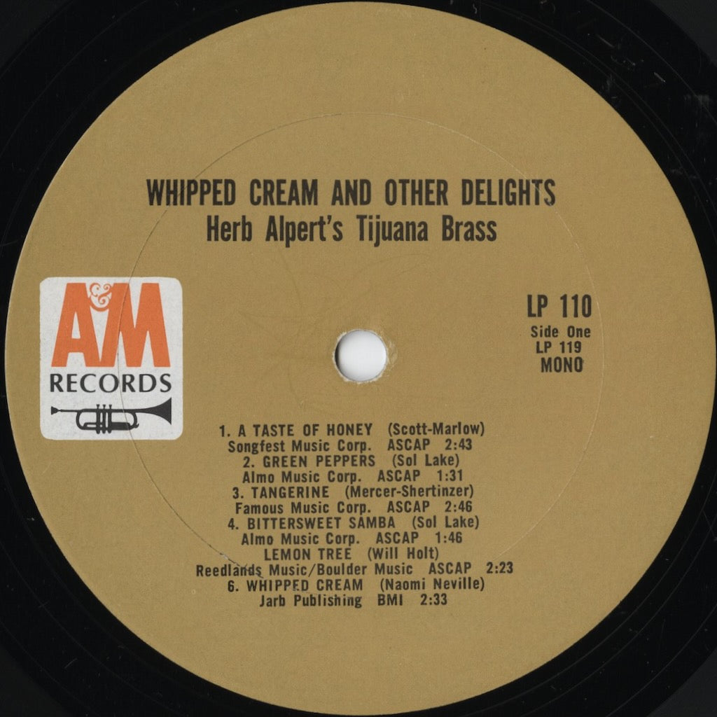 Herb Alpert & The Tijuana Brass - Whipped Cream & Other Delights (LP 110) LP 1965 US A&M｜中古LP