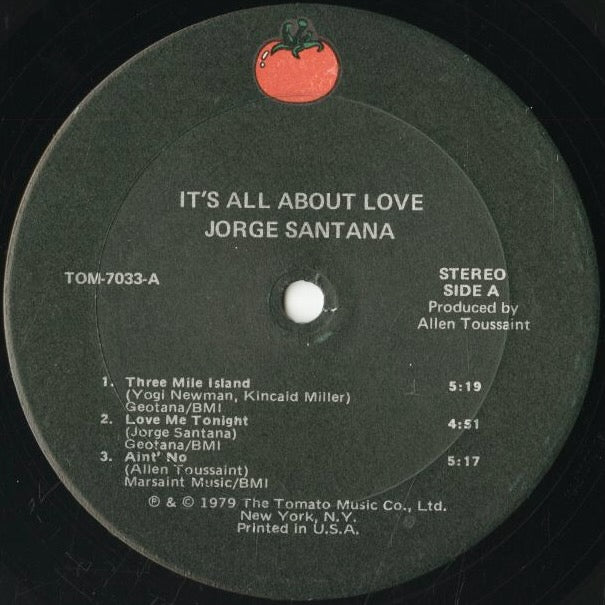 Jorge Santana / ホルヘ・サンタナ / It's All About Love (TOM-7033)