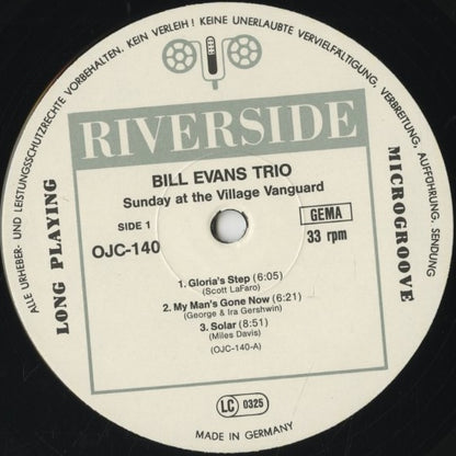 Bill Evans / ビル・エヴァンス / Sunday At Village Vanguard (OJC-140)