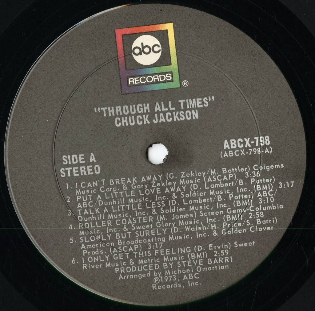 Chuck Jackson - Through All Times (ABCX-798) 1973 US ABC Records｜中古LP