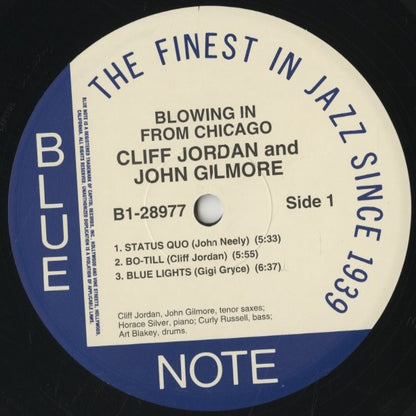 Cliff Jordan / John Gilmore / クリフ・ジョーダン　ジョン・ギルモア / Blowing In From Chicago (B1-28977)