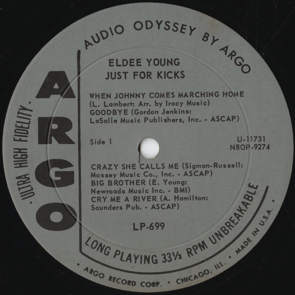 Eldee Young & Co. - Just For Kicks (LP-699) LP 1975 JPN Argo｜中古LP