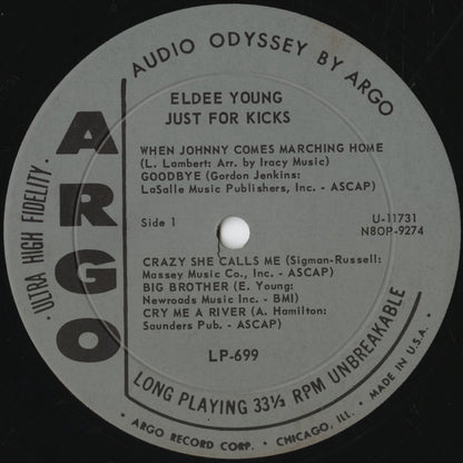 Eldee Young & Co. - Just For Kicks (LP-699) LP 1975 JPN Argo｜中古LP