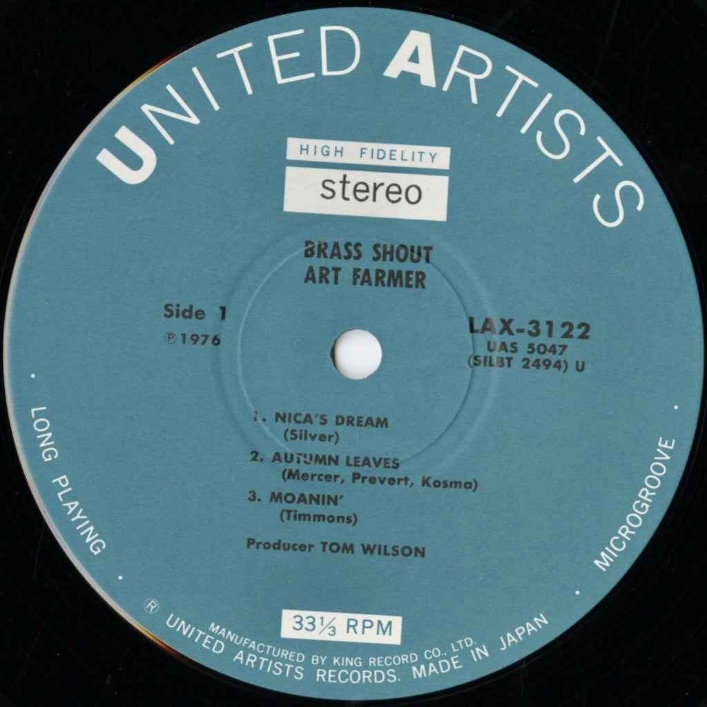 Art Farmer Tentet / アート・ファーマー / Brass Shout (LAX 3122)