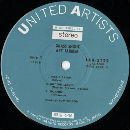 Art Farmer Tentet / アート・ファーマー / Brass Shout (LAX 3122)