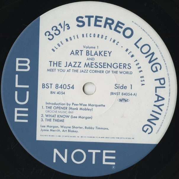 Art Blakey & The Jazz Messengers - Meet You At The Jazz Corner Of The World Vol.1 (BN 4054) LP 1991 JPN Blue Note｜中古LP