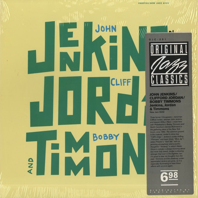 John Jenkins / ジョン・ジェンキンス / Jenkins, Jordan And Timmons (OJC-251)
