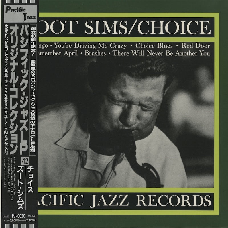 Zoot Sims Choice PJ-0020 LP 1961/1992 JPN Pacific Jazz