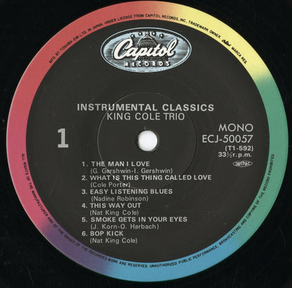 The King Cole Trio - Vocal Classics (ECJ-50057) 1980 JPN Capitol｜中古LP