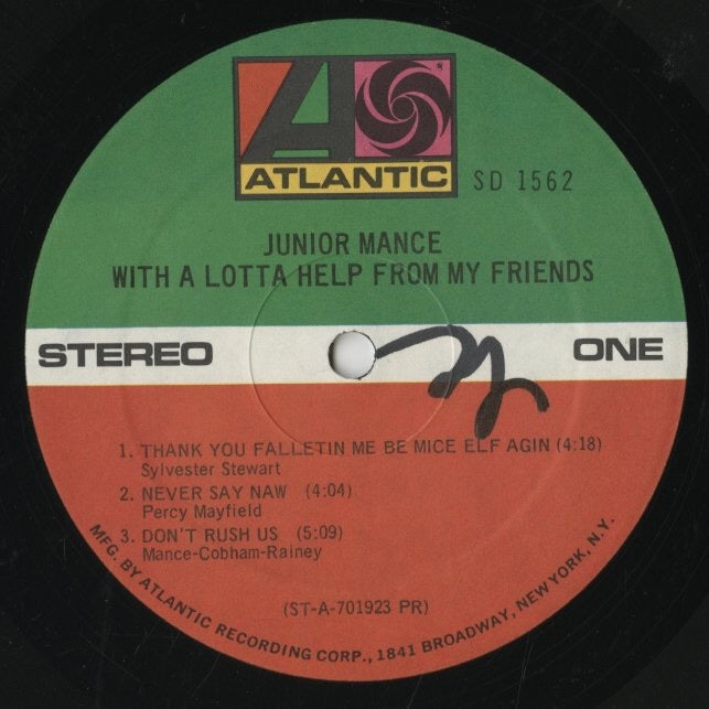 Junior Mance / ジュニア・マンス / With A Lotta Help From My Friends (SD1562)