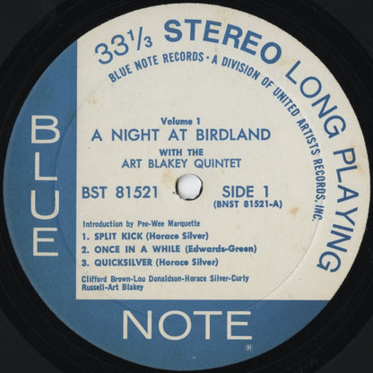 Art Blakey - A Night At Birdland Volume 1 (BST 81521) 1972 US Blue Note｜中古LP