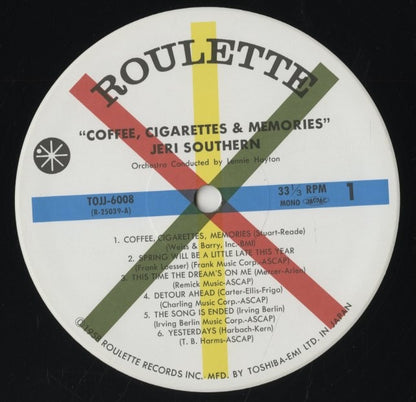 Jeri Southern / ジェリ・サザーン / Coffee, Cigarettes & Memories (TOJJ-6008)