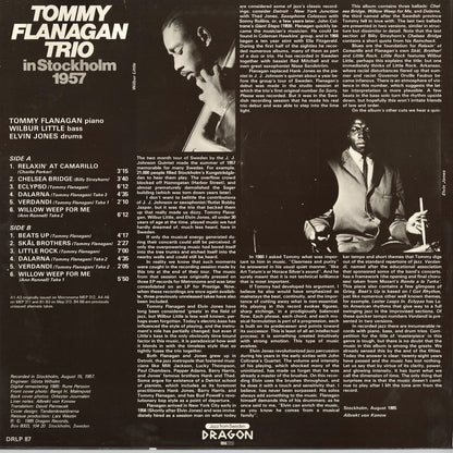 Tommy Flanagan - In Stockholm 1957 (DRLP 87) 1985 SWE Dragon｜中古LP
