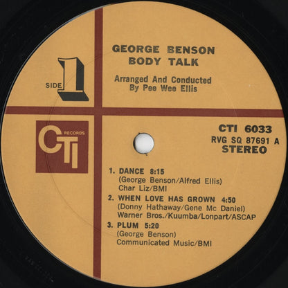 George Benson – Body Talk (CTI 6033) 1973 US CTI | 中古LP
