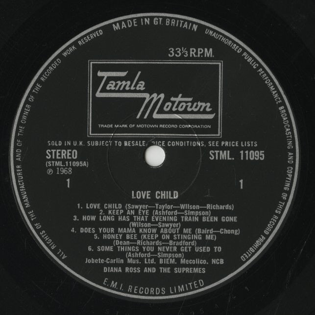 The Supremes / ダイアナ・ロス＆シュプリームス / Love Child (STML. 11095)
