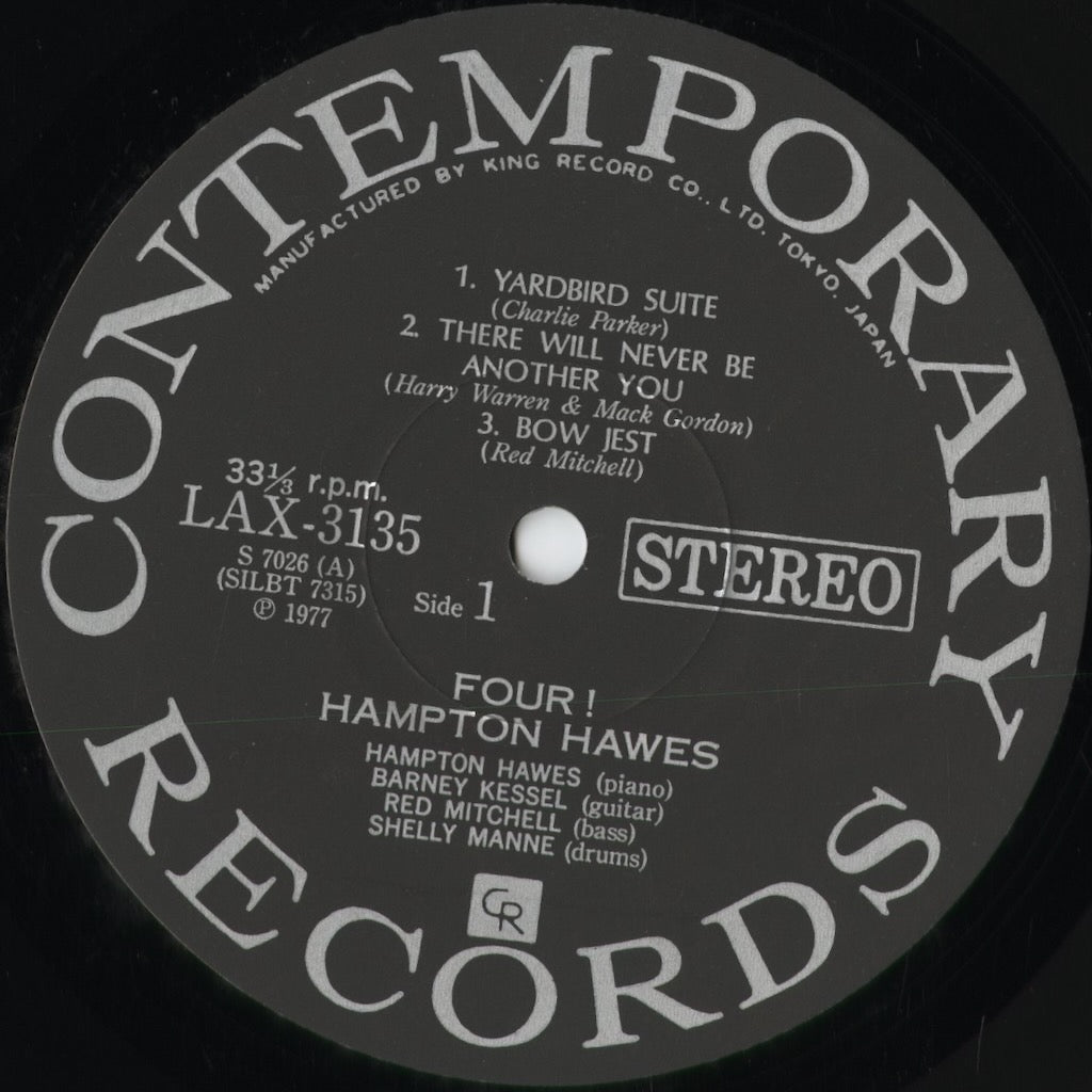 Hampton Hawes - Four! (LAX-3135) 1977 JPN Contemporary - キングレコード｜中古LP