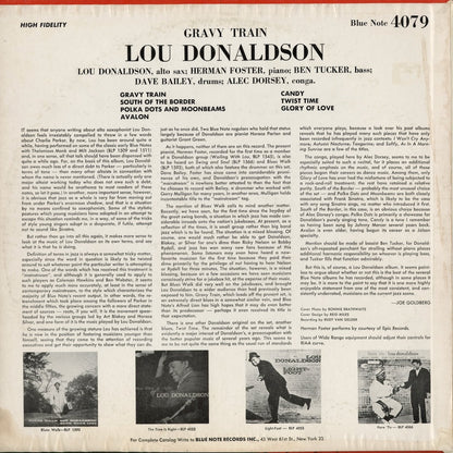 Lou Donaldson - Gravy Train (BLP 4079) 1962 US Blue Note｜中古LP