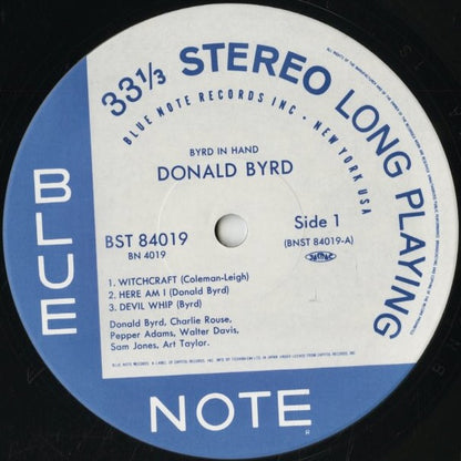 Donald Byrd / ドナルド・バード / Byrd In Hand (BN 4019)