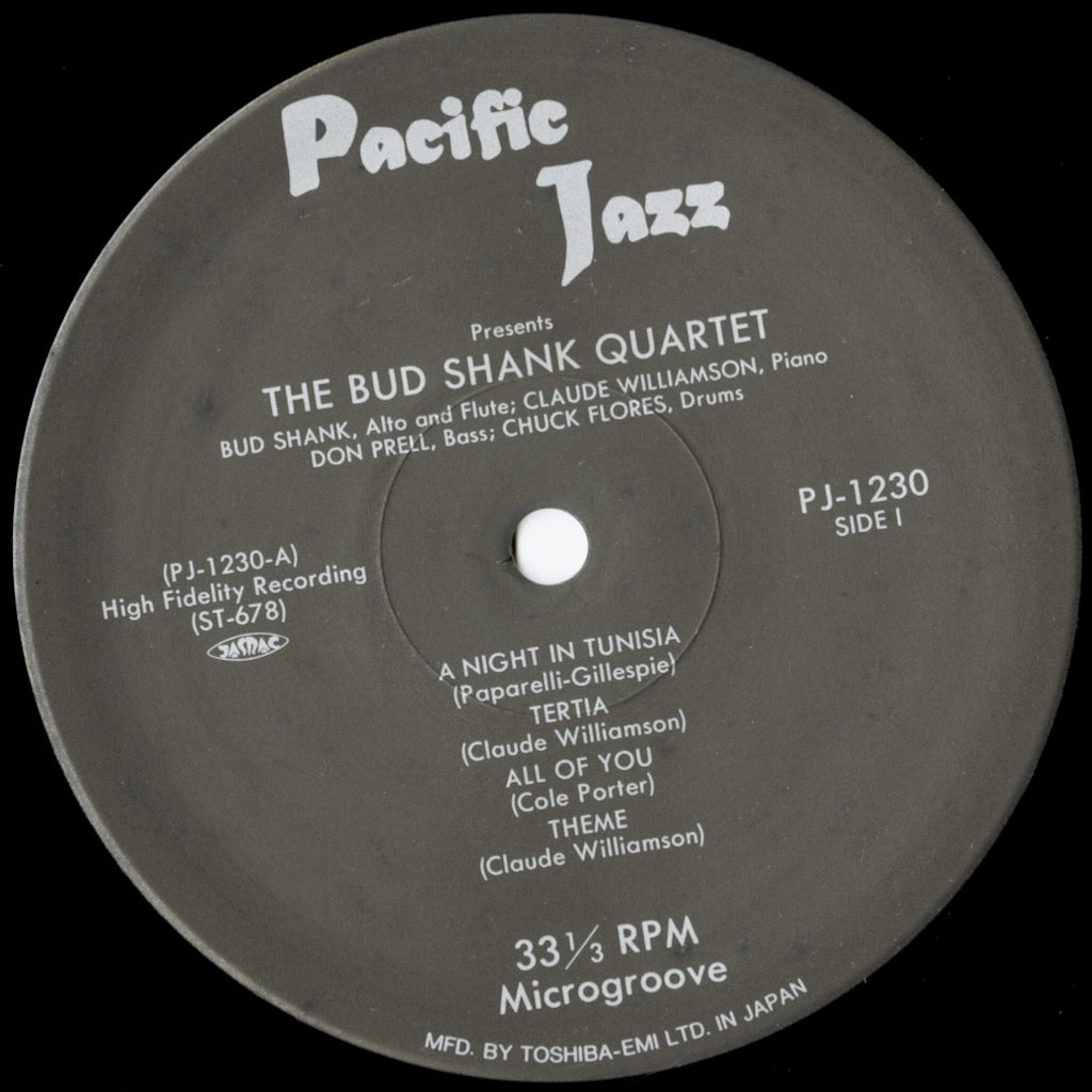 Bud Shank – Bud Shank Quartet (1956) (PJ-1230) LP 1991 JPN Pacific Jazz｜中古LP