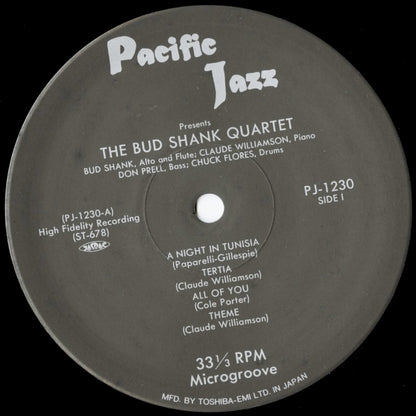 Bud Shank – Bud Shank Quartet (1956) (PJ-1230) LP 1991 JPN Pacific Jazz｜中古LP