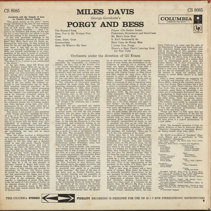 Miles Davis - Porgy And Bess (CS 8085) 1959 US Columbia｜中古LP