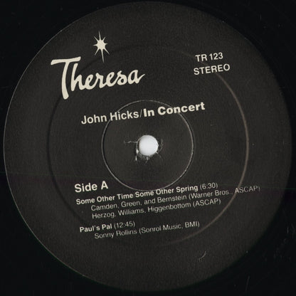 John Hicks - In Concert (TR 123) 1986 US Theresa｜中古LP