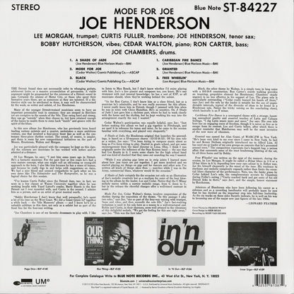 Joe Henderson - Mode For Joe (B0020642-01) 2014 US Blue Note｜中古LP