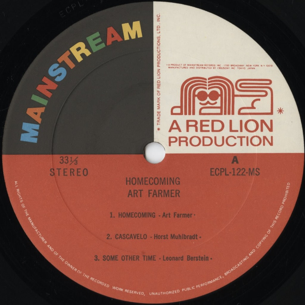 Art Farmer - Homecoming (ECPL-122-MS) LP 1973 JPN Mainstream｜中古LP